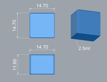 Moule gommeux de 2,5 ml