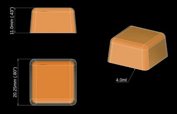 Moule gommeux carré 4 ml