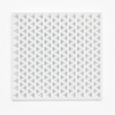 Full horizontal top view of an empty 2mL diamond gummy mold with 179 cavities on a white background