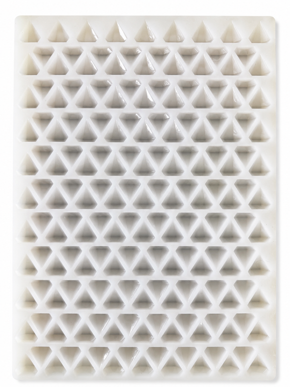 Commercial 2mL diamond silicone gummy mold full view