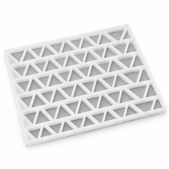 Commercial pyramid triangle silicone gummy mold full view