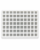 Top view of 7.4mL brick gummy mold with 70 cavities