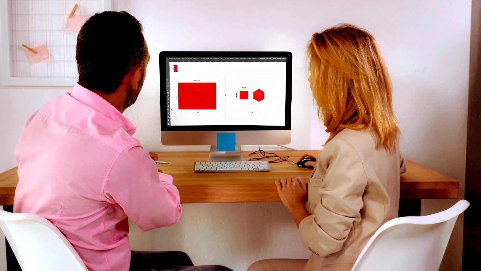 Humans creating custom silicone molds on computer.