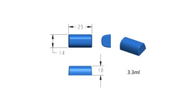 3.3mL Rancher silicone gummy mold for commercial candy production