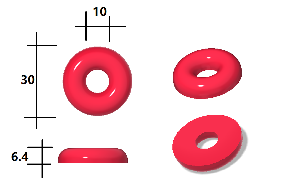 Moule gommeux en silicone à anneau de pêche 3 ml - 108 cavités - 0