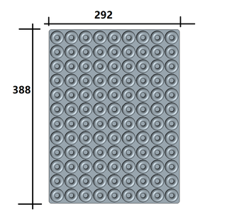 Moule gommeux en silicone avec anneau de pêche de 3 ml - 108 cavités