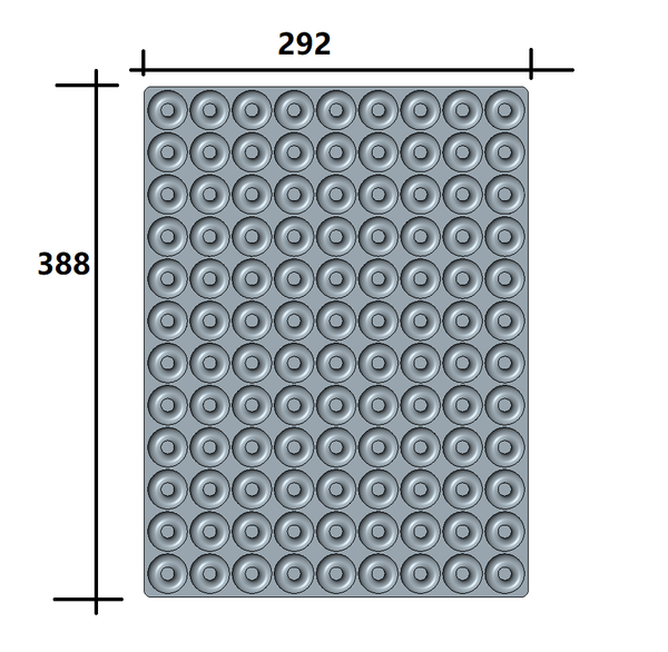 Moule gommeux en silicone avec anneau de pêche de 3 ml - 108 cavités