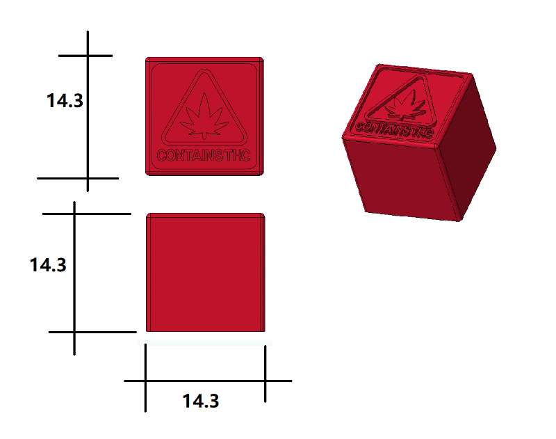 2,9 ml Rhode Island State Compliance Logo Gummy Moule - 391 Cavités