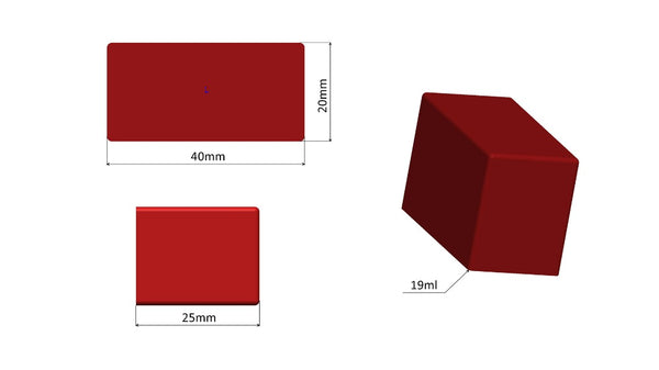 Moule à gomme rectangulaire de 20 ml - 119 cavités