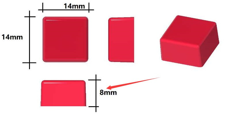 1,5 ml de moule gommeux en silicone carré - 432 Cavités