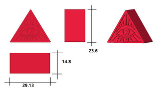 Moule Gummy Triangle Pyramide 5.1mL - 220 Cavités
